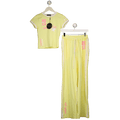 White Fox Yellow All Star Season Baby Tee And Jogger Set UK S / M