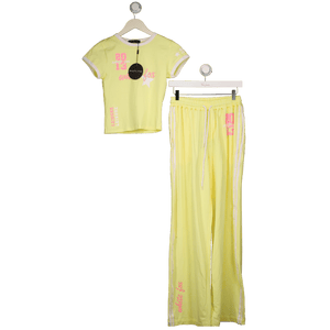 White Fox Yellow All Star Season Baby Tee And Jogger Set UK S / M