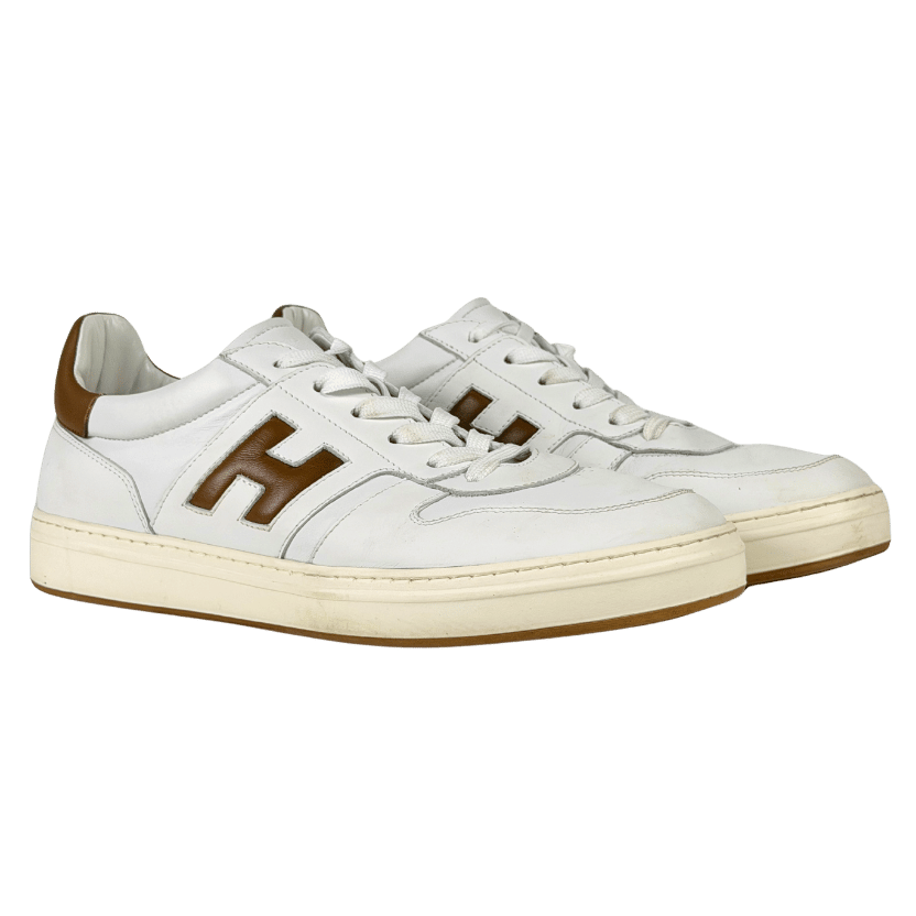 Hogan H-tv White Brown Trainers UK 10 EU 44