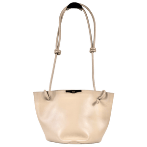 SCANLAN THEODORE Chalk Beige Italian Leather Athos Bucket Bag