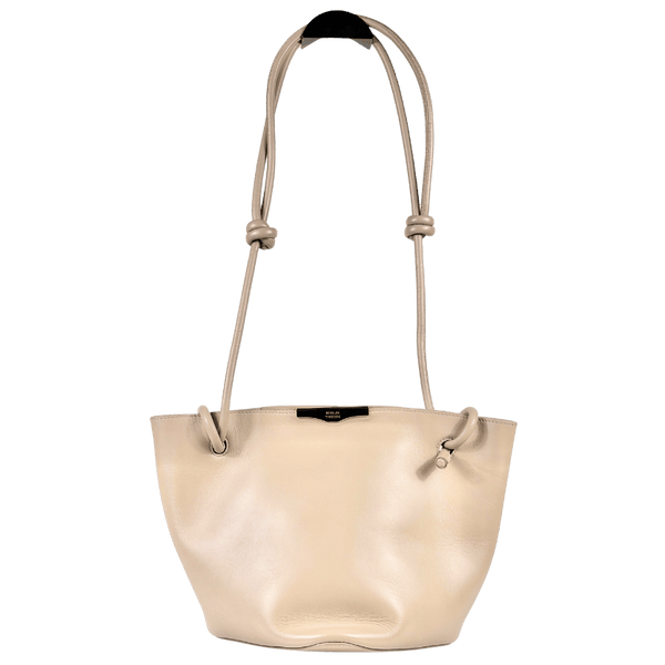 SCANLAN THEODORE Chalk Beige Italian Leather Athos Bucket Bag