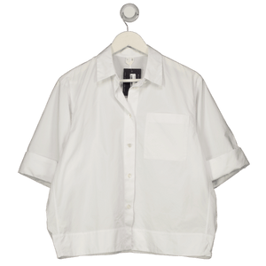 arket White Short Turn-up Sleeve Shirt UK 8