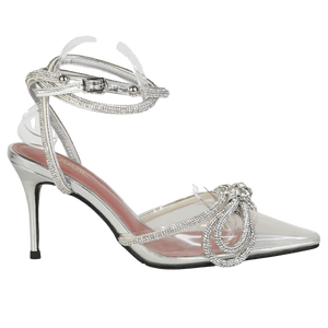 Ducie Metallic Dimaonte Bow Heels UK 5 EU 38