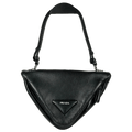 PRADA Black 2010s Triangular Leather Shoulder Bag