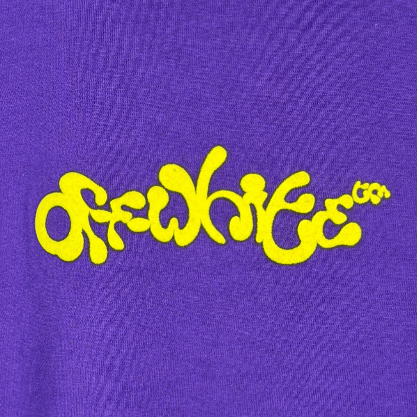 OFF-WHITE Off-white Off White Opposite Arrow Slim T-shirt Purple /lime UK S