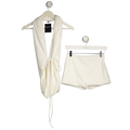 Mars the Label White The Leia Top And Shorts Set UK 8