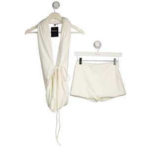 Mars the Label White The Leia Top And Shorts Set UK 8
