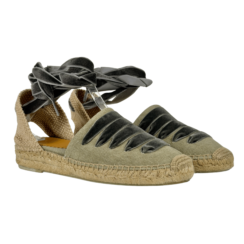 Penelope Chilvers Green Low Valenciana Dali Espadrille UK 7 EU 40