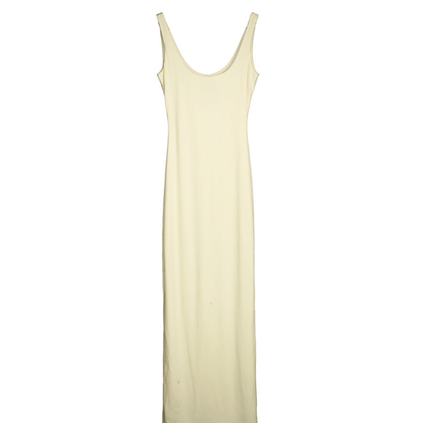 Mars the Label Cream Scoop Neck Double Layered Maxi Dress UK S