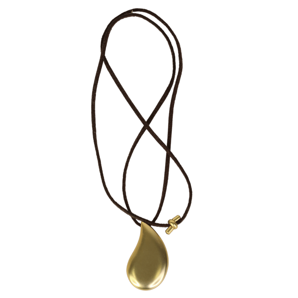 Linea Pelle Collection 004/brushed Yellow Gold Pendant Necklace