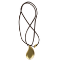Linea Pelle Collection 004/brushed Yellow Gold Pendant Necklace