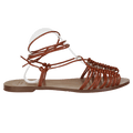 Sezane Brown Louie Low Sandals UK 8 EU 41 👠