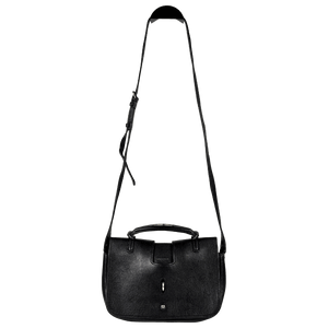SAINT LAURENT Black Leather Medium Charlotte Messenger Bag