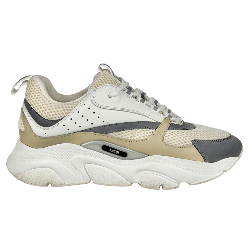 Dior B22 Beige White Calfskin Trainer UK 6 EU 40 👞