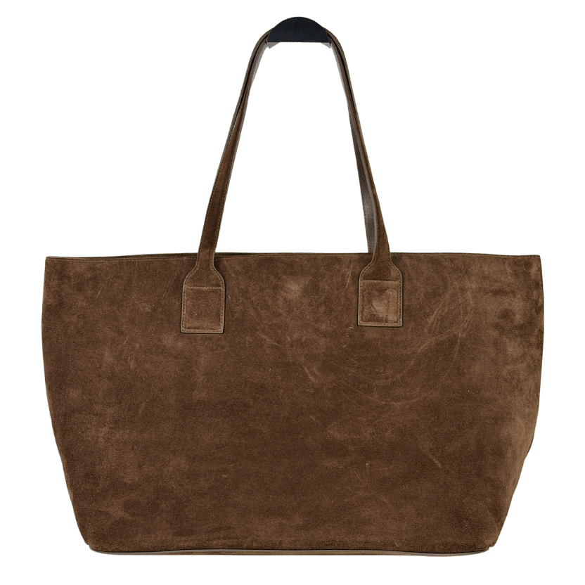 ARMA Large Chocolate Brown Suede Tote Bag