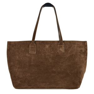 ARMA Large Chocolate Brown Suede Tote Bag