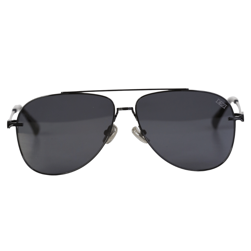 DEZI Black Classic Aviator Sunglasses In Box