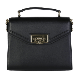 Holland Cooper Black Leather / Gold Cheltenham Bag
