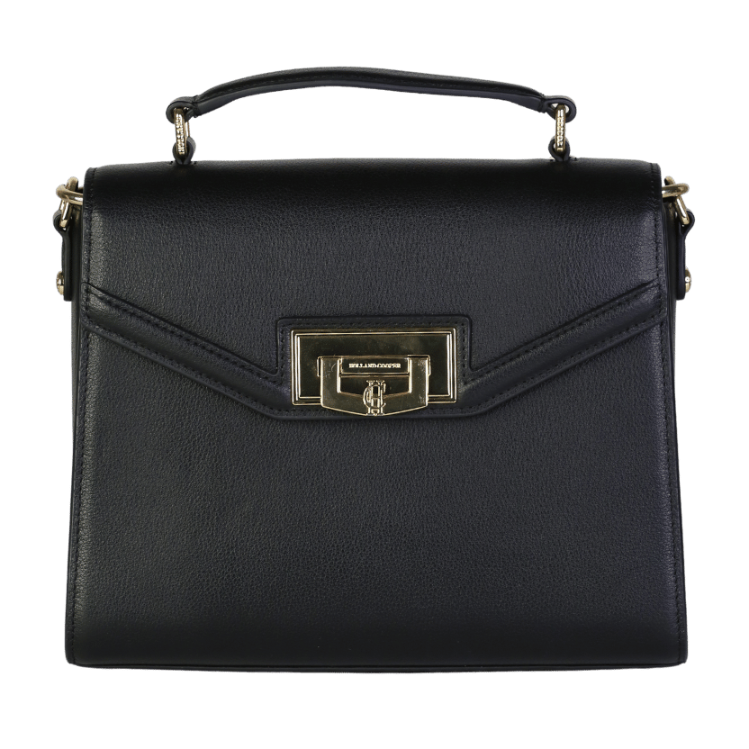 Holland Cooper Black Leather / Gold Cheltenham Bag