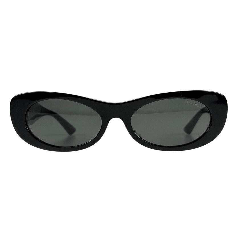 Jimmy Choo Black / Silver Oval Logo Jc5038bu Sunglasses in Case & Box