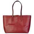 Aspinal Of London Red Burgundy Pebbled Leather Large Tote Bag One Size