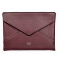 KHAITE Aimee Burgundy Red Leather Envelope Clutch One Size
