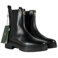 HOLLAND COOPER Black Leather Astoria Chelsea Ankle Boot With Gold Hc Logo UK 5 EU 38 👠