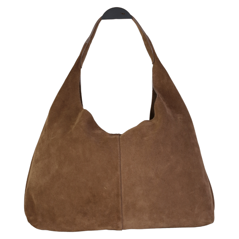 & Other Stories Beige Cognac Large Suede Tote Bag One Size