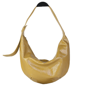 ARKET Beige Mid Size Curved Real Leather Shoulder Bag