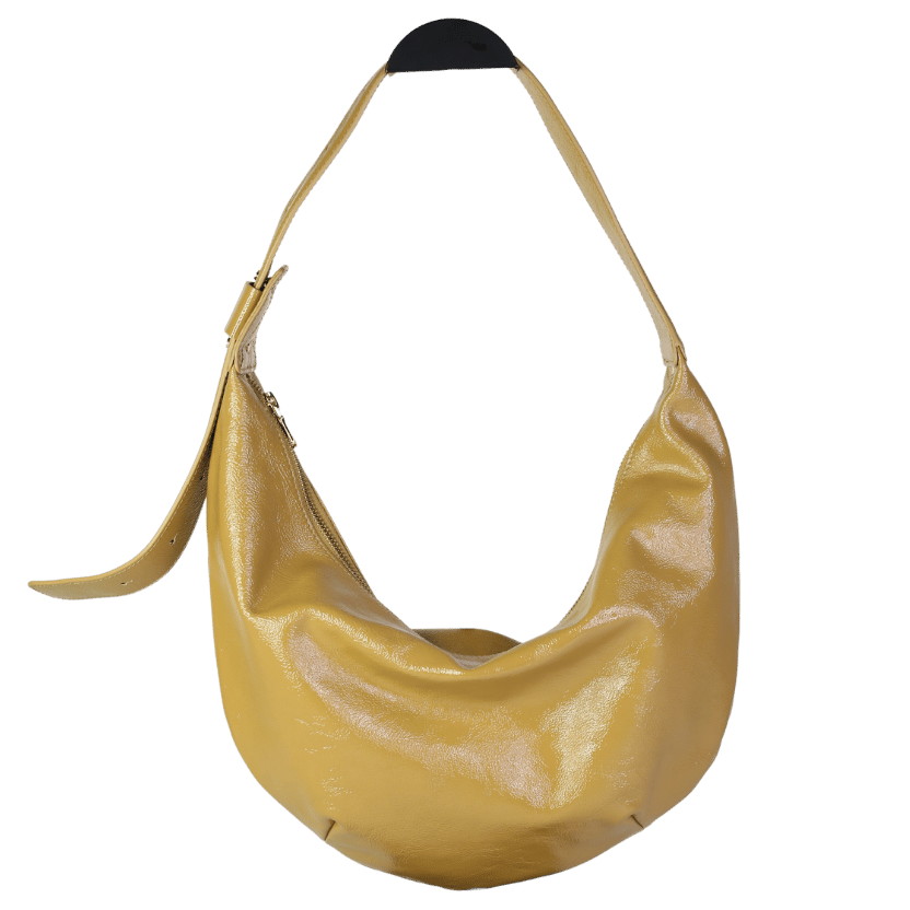 ARKET Beige Mid Size Curved Real Leather Shoulder Bag