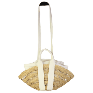 muun Cream Small Straw Sophie Tote Bag One Size
