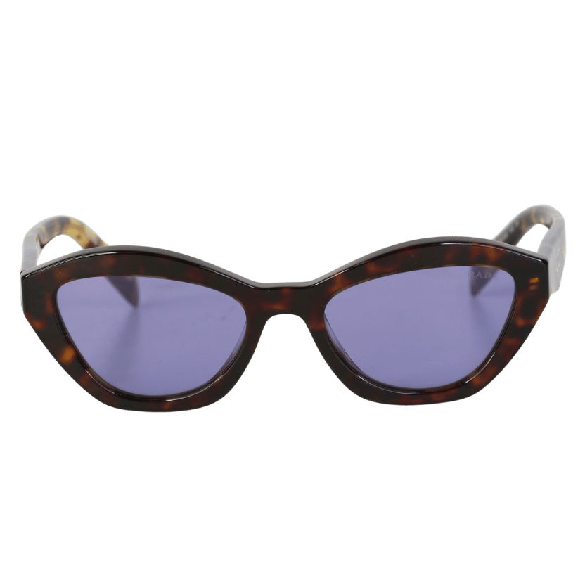 Prada Brown Havana/violet Spr A02 Logo Arm Butterfly Sunglasses in Case