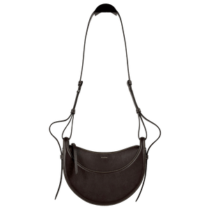 POLENE Numéro Dix Edition Smooth Brown Leather Crossbody Bag e