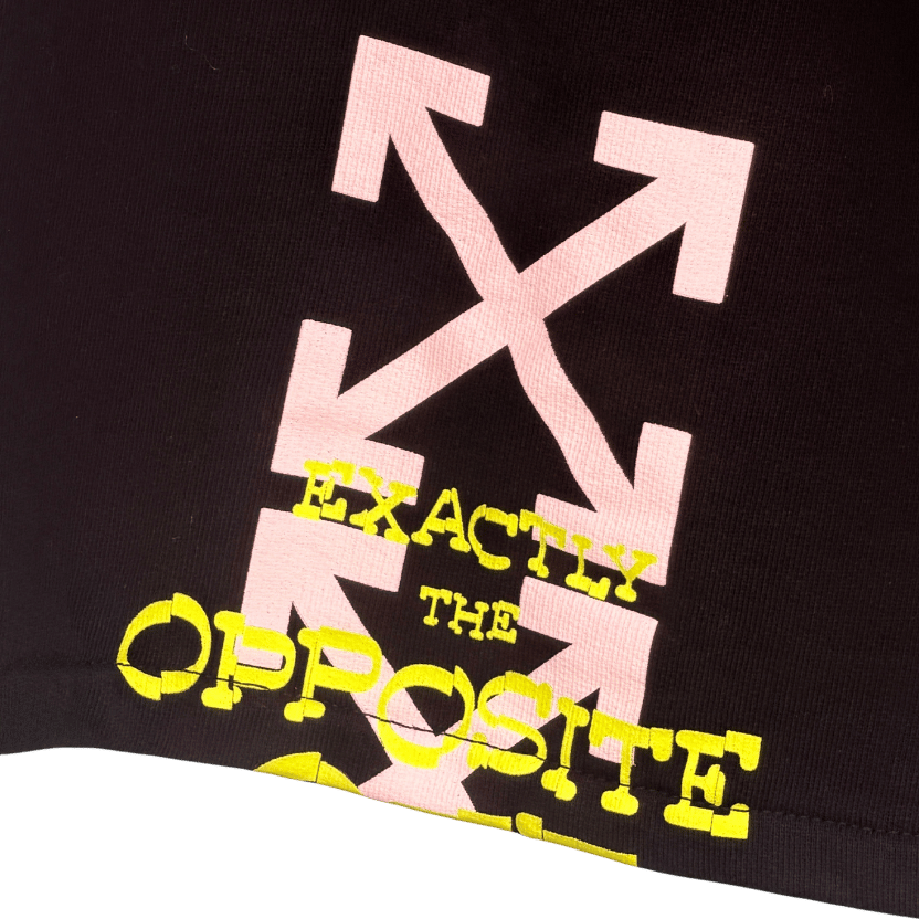 OFF-WHITE Off-white Opposite Arrow Sweat Shorts In Black / Lime UK S