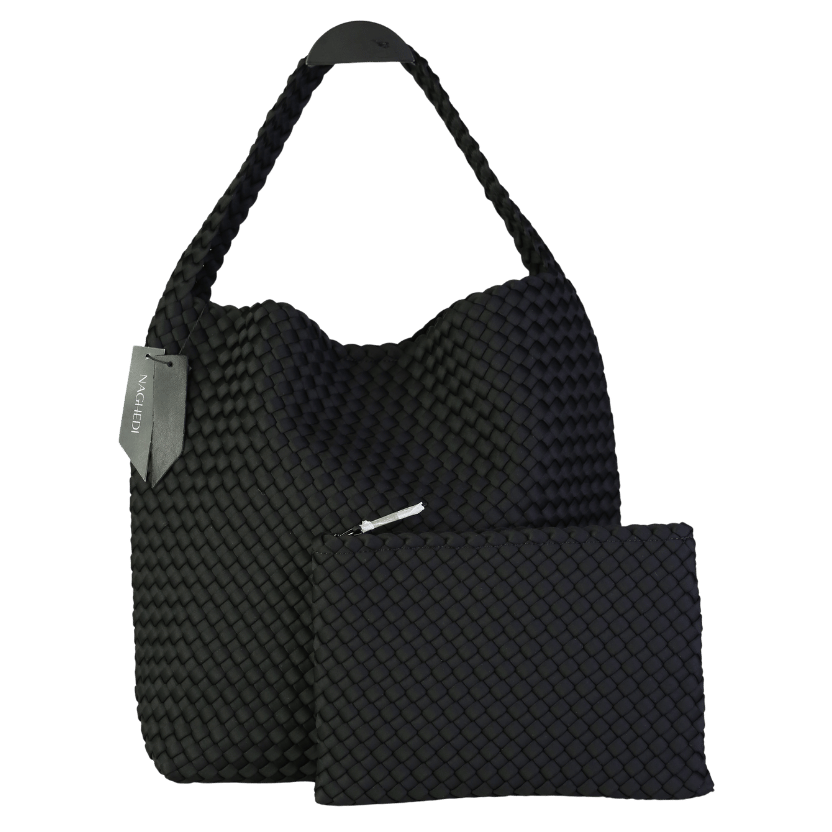 naghedi Black Nomad Medium Hobo Tote Bag One Size