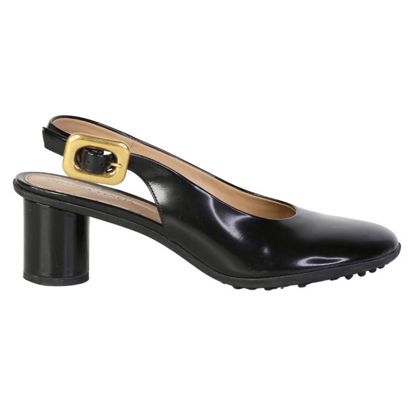 BOTTEGA VENETA Black Atomic Court Shoes UK 4 EU 37 👠