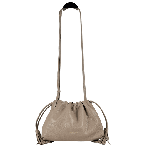 ASPINAL OF LONDON Beige Soho Large Crossbody Pebbled Leather Pouch Bag