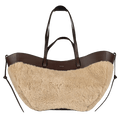 Poléne Beige Liited Alpaca & leather Edition Cyme Tote Bag