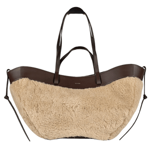 Poléne Beige Liited Alpaca & leather Edition Cyme Tote Bag