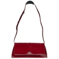CAREL PARIS Madeleine  Burgundy Patent Leather Shoulder Bag