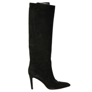 Gianvito Rossi Black Hansen 85 Suede Knee-high Boots UK 7 EU 40