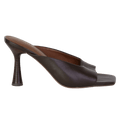 REISS Brown Leather Heeled Mules In Chocolate UK 5 EU 38 👠