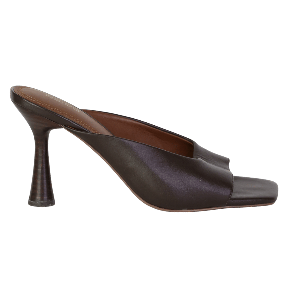 REISS Brown Leather Heeled Mules In Chocolate UK 5 EU 38 👠