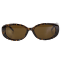 GUCCI Havana Brown Tortoise/ Gold Oval "G" Logo Sunglasses In Case One Size