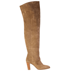 Sezane Brown Anaelle Thigh High Boots UK 8 EU 41
