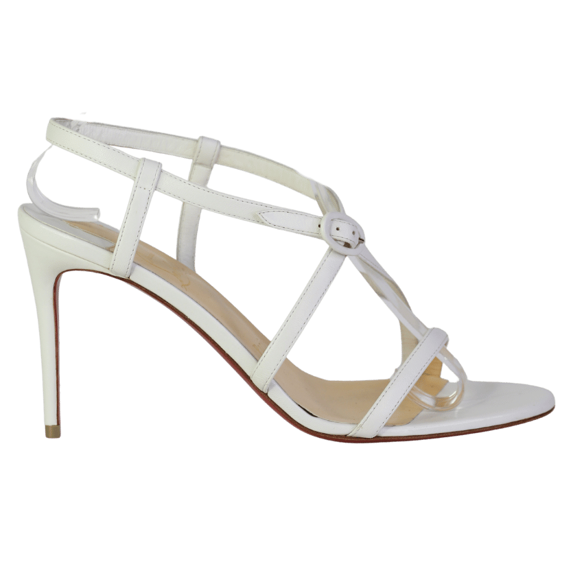 Christian Louboutin White Selima 85 Sandals UK 4 EU 37 👠