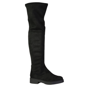 Elfie selfie Black Over The Knee Velvet Stretch Boots Kami UK 5 EU 38