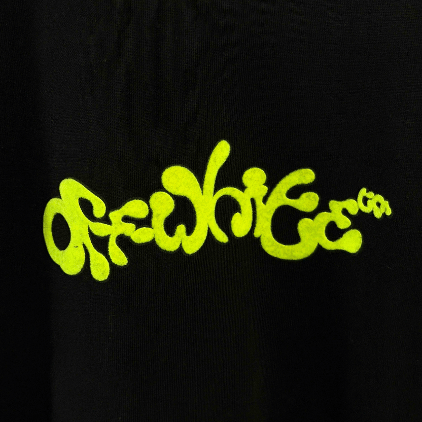 OFF-WHITE Black Off White Opposite Arrow Slim T-shirt Black/lime UK S