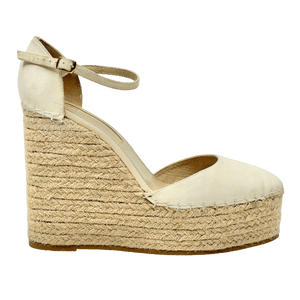 Eleanor Wellesly Cream Amore Wedge Espadrilles UK 5 EU 38