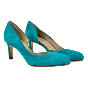 HOBBS Turquoise Blue Tallulah Suede Court Shoes UK 5 EU 38